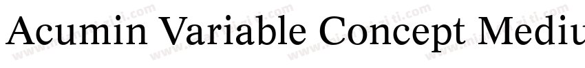 Acumin Variable Concept Medium字体转换